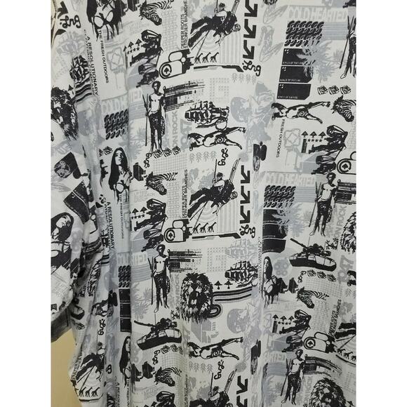 LRG "Roots and Equipment" Mens Pullover Polo Unique Design Size 4XL - Picture 7 of 7